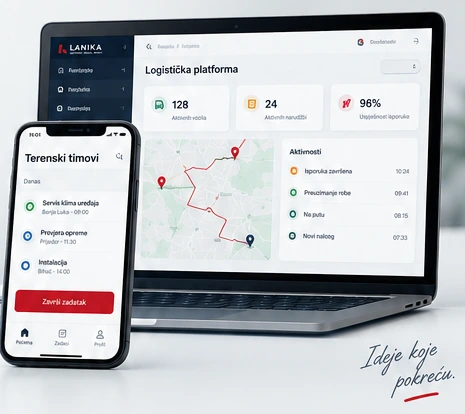 Business logistics platform and mobile application for field teams